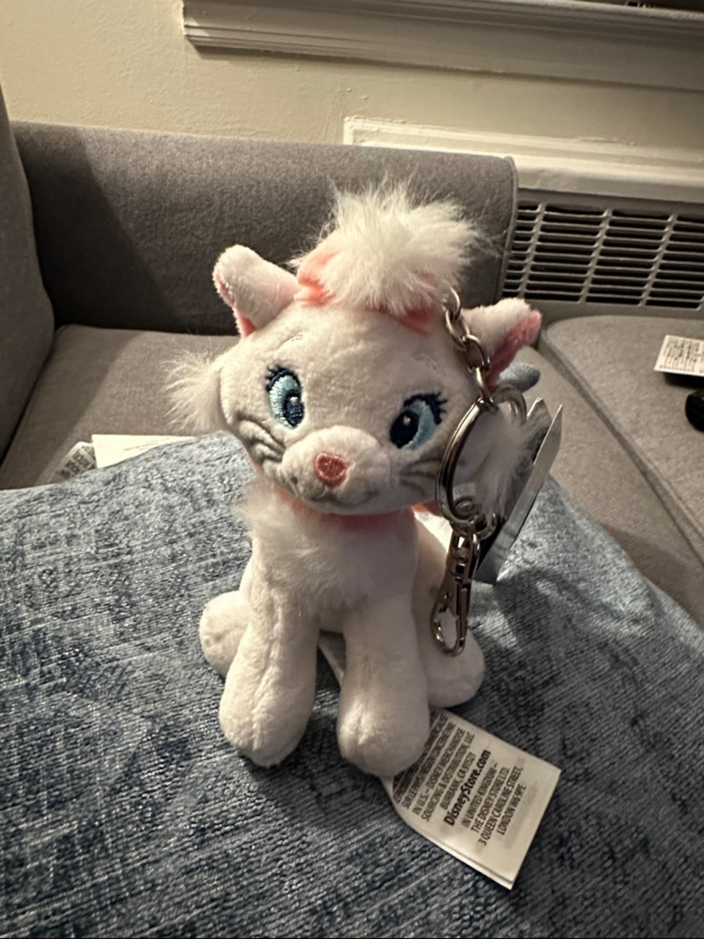 Disney Parks The Aristocats Marie Keychain - Adorable Soft Pet Accessory BNWT